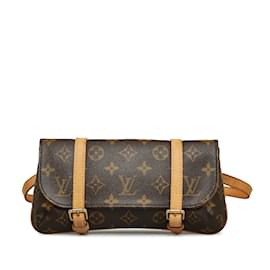 Louis Vuitton-Brown Louis Vuitton Monogram Marelle Pochette Belt Bag-Brown