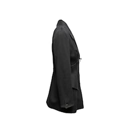 Thierry Mugler-Vintage Black Thierry Mugler Fitted Blazer Size FR 42-Black