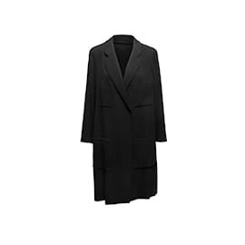 Chanel-Vintage Black Chanel Spring/Summer 1999 Wool Coat Size FR 46-Black