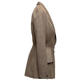 Thierry Mugler-vintage Taupe Thierry Mugler Blazer en laine Taille FR 40-Autre