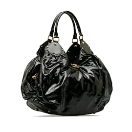 Louis Vuitton-Bolsa Hobo Louis Vuitton Mahina Surya XL preta-Preto