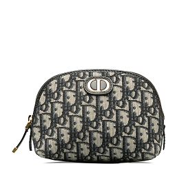 Blue Dior Oblique 30 Montaigne pouch Blue