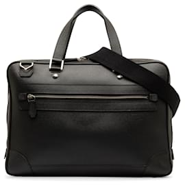 Louis Vuitton-Black Louis Vuitton Taiga Alexander Briefcase Business Bag-Black