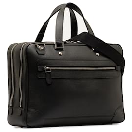 Louis Vuitton-Black Louis Vuitton Taiga Alexander Briefcase Business Bag-Black