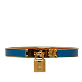 Hermès-Blaues Hermes Kelly Cadena Armreif-Kostümarmband-Blau