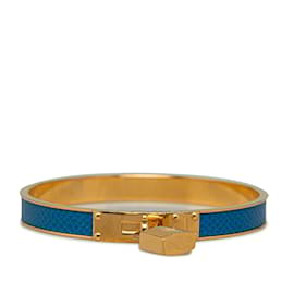 Hermès-Blue Hermes Kelly Cadena Bangle Costume Bracelet-Blue