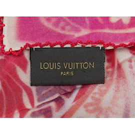 Louis Vuitton-Foulard en soie Louis Vuitton fuchsia et multicolore-Multicolore