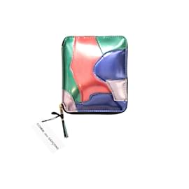 Multicolor Comme Des Garcons Patchwork Leather Zip Wallet Multiple colors