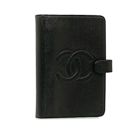 Chanel-Black Chanel Caviar CC Notebook Cover-Black