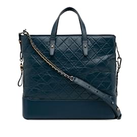 Chanel-Bolsa de compras Chanel grande Gabrielle azul-Azul