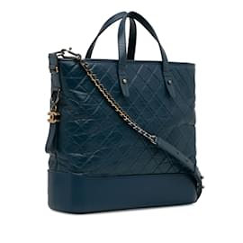 Chanel-Bolsa de compras Chanel grande Gabrielle azul-Azul