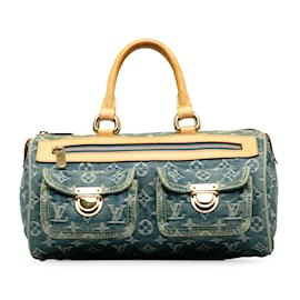 Louis Vuitton-Azul Louis Vuitton Monograma Denim Neo Speedy 30 Saco de Boston-Azul