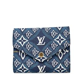 Louis Vuitton-Blaues Louis Vuitton seitdem 1854 Victorine Wallet-Blau