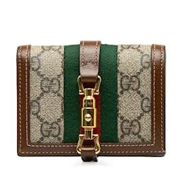 Gucci-Giacca Gucci GG Supreme marrone 1961 Portafoglio compatto-Marrone