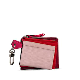 Louis Vuitton-Bolsa de moedas Louis Vuitton Epi Trio vermelha-Vermelho