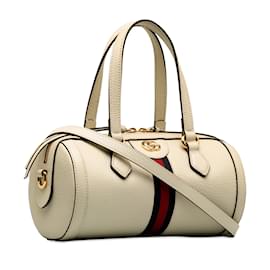 Gucci-Bolso satchel Ophidia de cuero Gucci blanco-Blanco