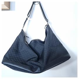 Gucci-Travel bag Weekender bag GUCCI black logo fabric + dustbag-Black