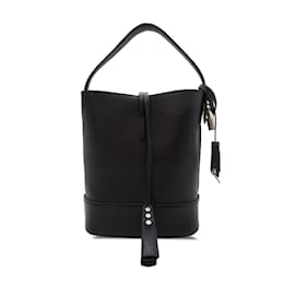 Louis Vuitton-Black Louis Vuitton Cuir Nuance NN14 PM Bucket Bag-Black