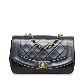 Chanel-Black Chanel Diana Flap Crossbody Bag-Black