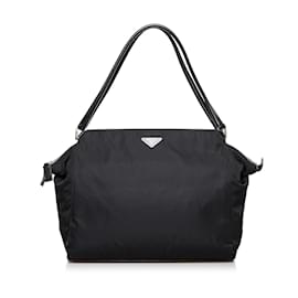Prada-Black Prada Tessuto Tote-Black