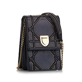 Dior-Black Dior Diorama Vertical Crossbody Bag-Black