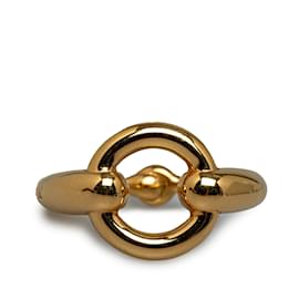 Hermès-Gold Hermes Mors Scarf Ring-Golden