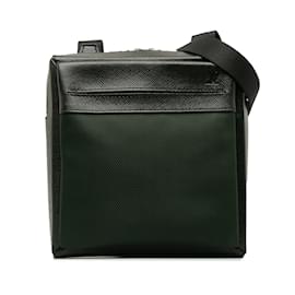 Louis Vuitton-Green Louis Vuitton Taiga Sayan Crossbody Bag-Green