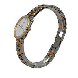 Hermès-Silver Hermes Quartz Stainless Steel Arceau Watch-Silvery