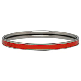 Hermès-Bracelet de costume Uni Bangle en émail extra étroit rouge Hermes-Rouge