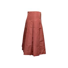 Prada-Salmon Prada Silk Pleated Skirt Size IT 38-Other