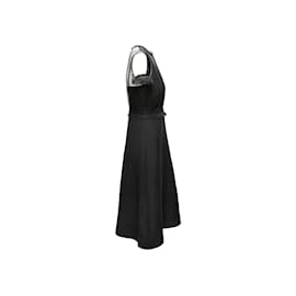 Valentino-Vestido de cóctel negro Valentino en mezcla de lana virgen y tul Talla EE. UU. 4-Negro
