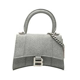 Balenciaga-Mini cartable sablier à paillettes Balenciaga gris-Autre