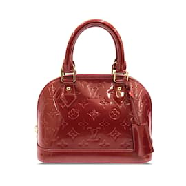 Louis Vuitton-Rote Louis Vuitton-Monogramm-Vernis-Alma-BB-Umhängetasche-Rot