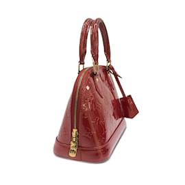 Louis Vuitton-Bolsa Louis Vuitton Monograma Vernis Alma BB vermelha-Vermelho