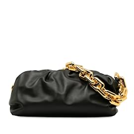 Bottega Veneta-Black Bottega Veneta The Chain Pouch Shoulder Bag-Black