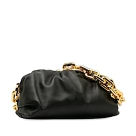 Bottega Veneta-Black Bottega Veneta The Chain Pouch Shoulder Bag-Black