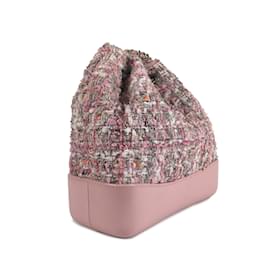 Chanel-Zaino con coulisse Gabrielle in tweed rosa Chanel-Rosa