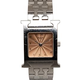 Hermès-Silberne Hermès-Quarz-Heure-H-Uhr-Silber