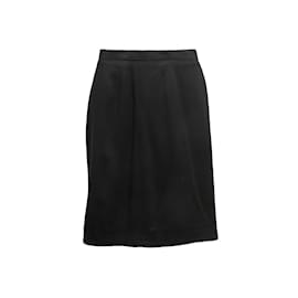 Autre Marque-Vintage Black Chanel Boutique Cruise 1998 Wool Skirt Size FR 46-Black