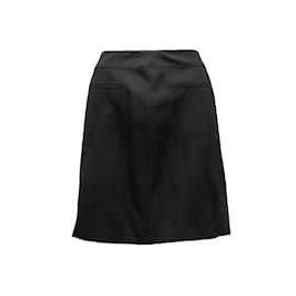 Autre Marque-Vintage Black Chanel Boutique Spring/Summer 1996 Wool Skirt Size FR 46-Black