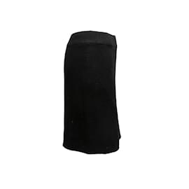 Chanel-Vintage Black Chanel Fall/Winter 2003 Wool Skirt Size FR 46-Black