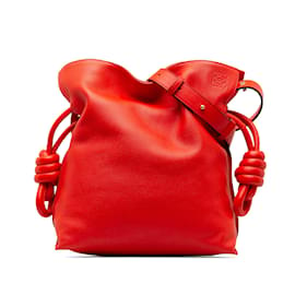 Loewe-Red Loewe Flamenco Knot Crossbody Bag-Red