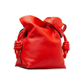 Loewe-Red Loewe Flamenco Knot Crossbody Bag-Red