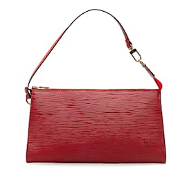 Louis Vuitton-Red Louis Vuitton Epi Pochette Accessoires Baguette-Red