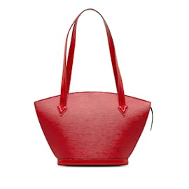 Louis Vuitton-Rote Louis Vuitton Epi Saint Jacques PM Schultertasche mit langem Riemen-Rot