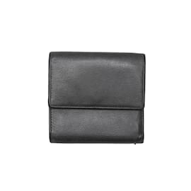 Chanel-Vintage Black Chanel Leather Wallet-Black