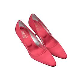 Roger Vivier-Talons virgules à bout pointu en satin rose Roger Vivier Taille 39-Rose