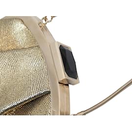 Jimmy Choo-Goldene Jimmy Choo Metallic-Abendtasche-Golden