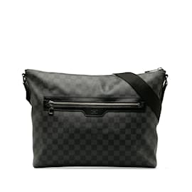 Louis Vuitton-Bolsa Crossbody Louis Vuitton Damier Graphite Mick MM preta-Preto