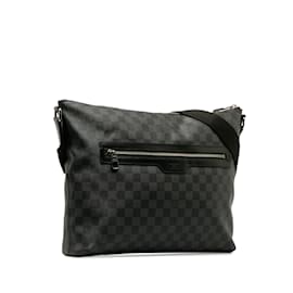 Louis Vuitton-Black Louis Vuitton Damier Graphite Mick MM Crossbody Bag-Black